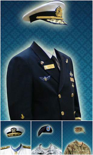 Navy Costume Photo Suit Editor 1 تصوير الشاشة