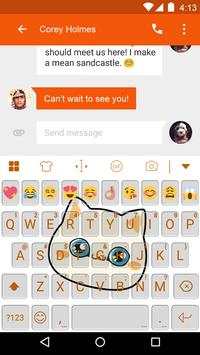 Funny Kitty Eva Emoji Keyboard screenshot 2