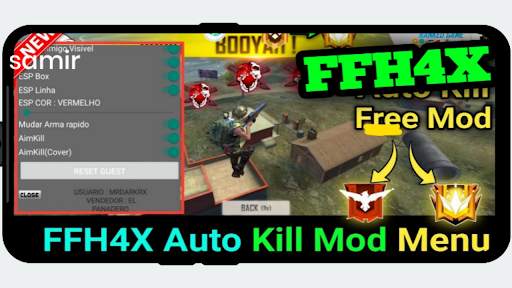 FFH4X mod menu hack ff screenshot 1