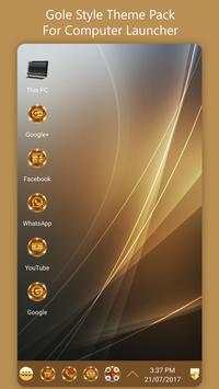 Gold Theme for Computer Launcher screenshot 2