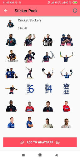 Cricket Stickers for Whatsapp - WAStickerApps screenshot 3