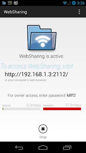 WebSharing (WiFi File Manager) screenshot 2