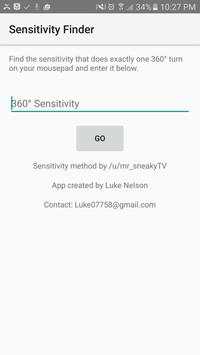 Sensitivity Finder screenshot 1