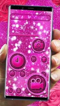Sparkle Pink Glitter Launcher Theme screenshot 1