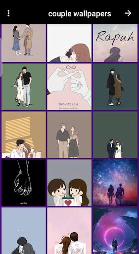 cute cartoon couple wallpaper screenshot 6