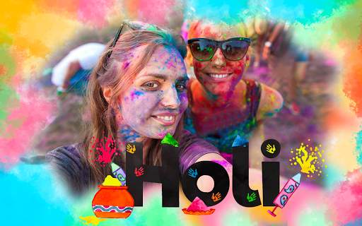 Holi Photo Editor 2021 : Frame, Stickers, Emojis скриншот 4