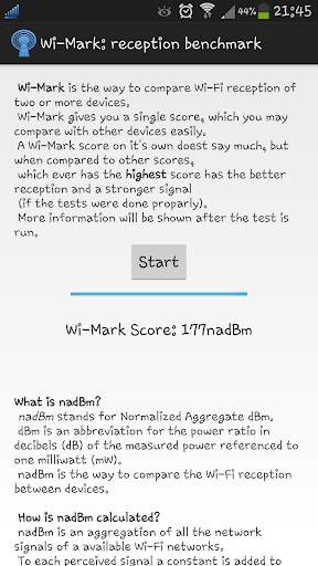 Wi-Mark: reception benchmark screenshot 1