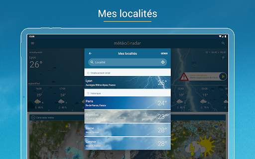 Météo & Radar - pluie et vent screenshot 23