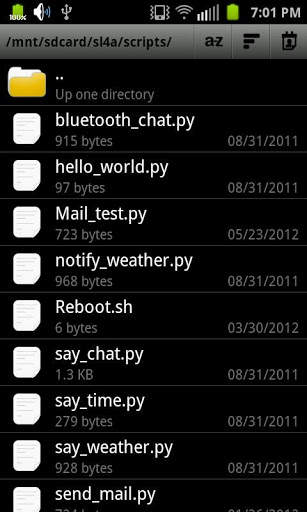 SL4A Script Launcher screenshot 2