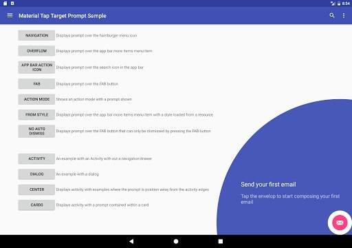 Material Tap Target Sample screenshot 1