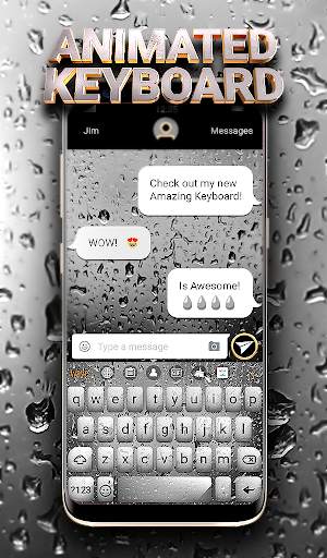 Rain HD Animated Keyboard   Live Wallpaper screenshot 1