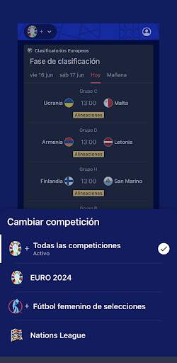 EURO 2024 y EURO Femenina 2025 screenshot 6