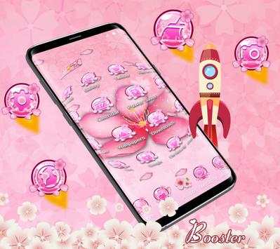 3D Pink Sakura Blossom Launcher screenshot 3
