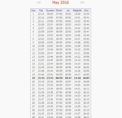 Monthly Prayer Timetable screenshot 5