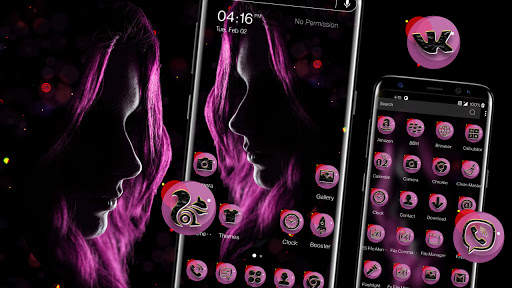 Dark Girl Launcher Theme screenshot 2