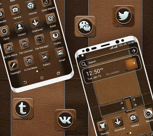 Leather Launcher Theme screenshot 2