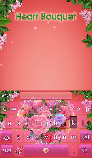 Bouquet Animated Keyboard   Live Wallpaper screenshot 2