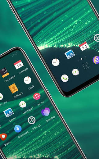 Abstract bright light green line theme screenshot 3