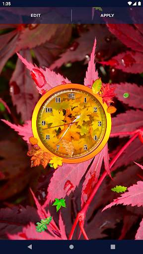 Forest Leaves Clock Wallpaper screenshot 5