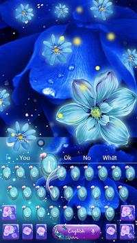 Blue neon flower keyboard screenshot 4