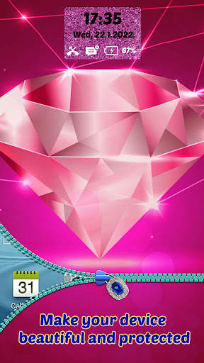 Diamond Zipper Screen Lock App screenshot 6
