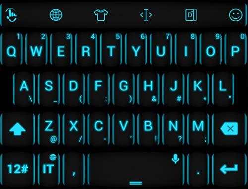 Keyboard Theme Neon Blue screenshot 7