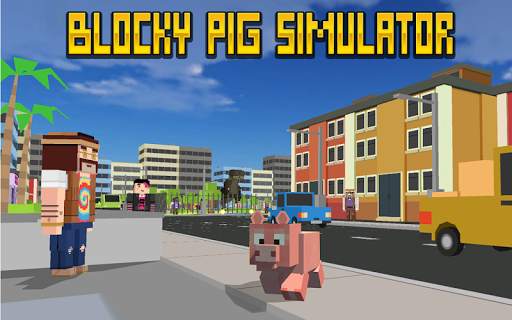 Blocky City Pig Simulator 3D screenshot 1