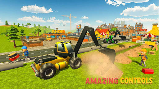 Heavy Excavator Crane Simulator - 3D Construction screenshot 2