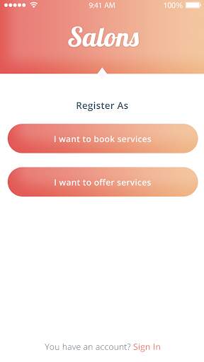 Saloon app screenshot 2