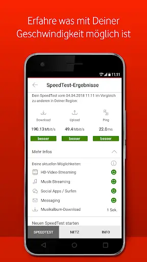 Vodafone SpeedTest screenshot 2