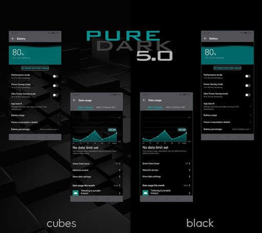 [EMUI 9.1]Pure Dark 5.0 Theme screenshot 3