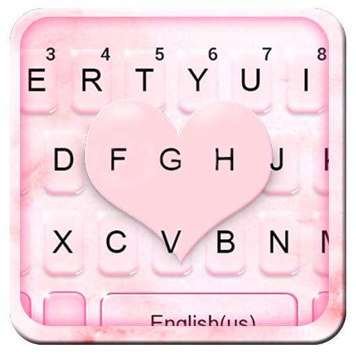 Pink Marble Heart Keyboard Theme 1.0
