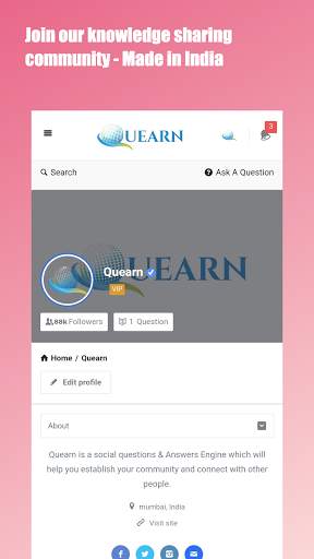 Quearn - Do QnA and Earn Money Online स्क्रीनशॉट 1