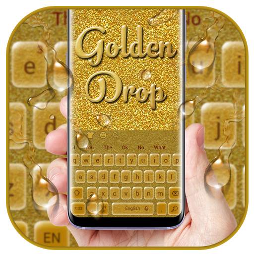 Beautiful Golden Drop Keyboard Theme 10001001