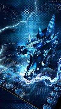 3D blue fire ice dragon Thunder theme screenshot 4