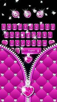 Pink Diamond zipper  keyboard screenshot 1