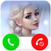 Fake Call From Princess Elsa icon