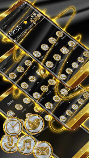 Gold Nacre Launcher Theme screenshot 2
