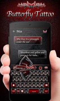 Butterfly Tattoo KeyboardTheme screenshot 1