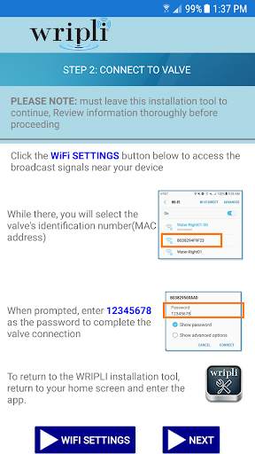 Wripli WiFi Installer Setup screenshot 2