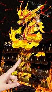 Fire Dragon Gold Flame  Keyboard screenshot 1