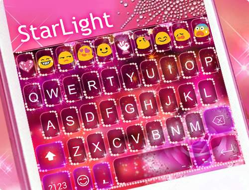 Star Light Emoji Keyboard Skin screenshot 5