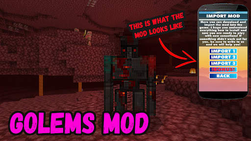 Golems Mod For Minecraft PE 2 تصوير الشاشة