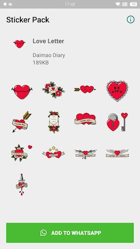 WAStickerApps - Love Letter screenshot 1