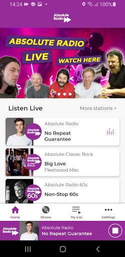 Absolute Radio screenshot 1