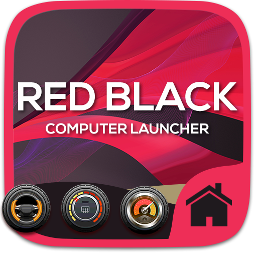 Red Black Theme For Computer Launcher icon