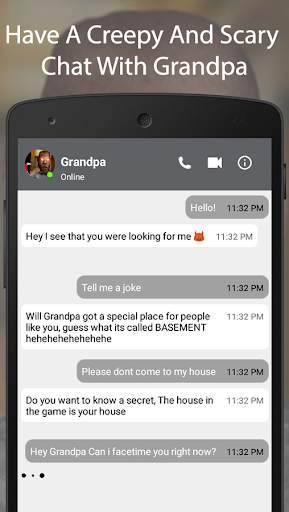 Best Evil Scary Grandpa Fake Chat And Video Call screenshot 1