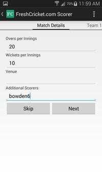 Fresh Cricket Scorer screenshot 6