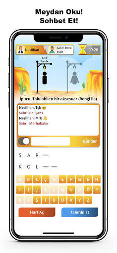 Online Adam Asmaca Bilgi Oyunu screenshot 2