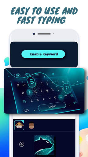 Neon Chetaa keyboard - Emoji, Gif, 3D Keyboard screenshot 4